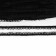 Black braid with festons 1.1 cm, 50 m
