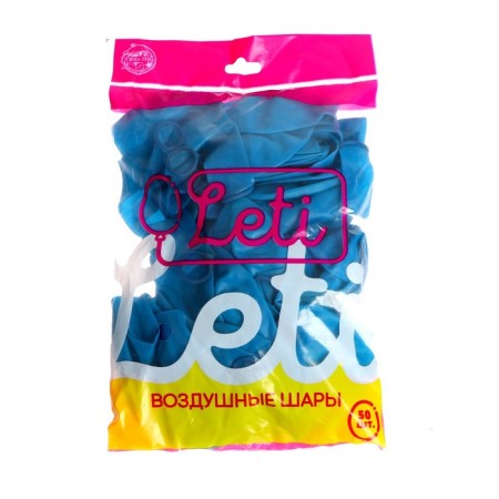 Latex ball 12 ", crystal, set 50 pcs., Blue color-1