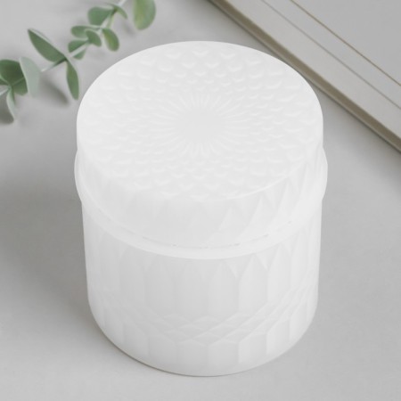 Mold Silicon "Casket Round Disorder" with a lid of 9.8x9.8x9.4 cm