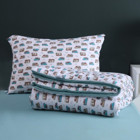 Kid kit: blanket 160x220 cm, sheet 90x190 cm, pillowcase 50x70 cm-2