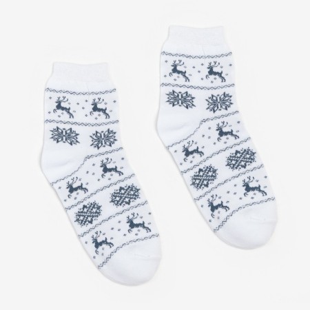Women's socks "deer" color white, size 23-25-1