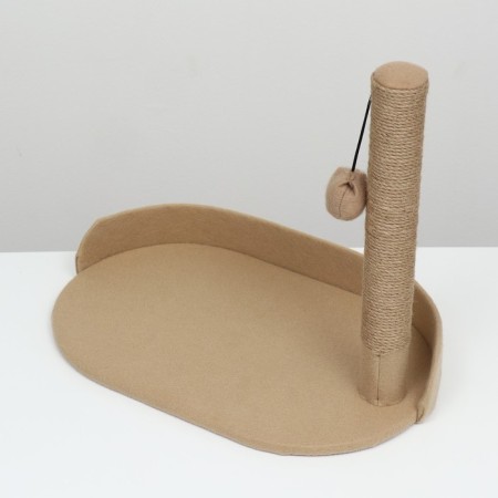 Lynchik with a cloak "Pigzon", felt, oval 55 x 36 x 47cm, beige, jute-3