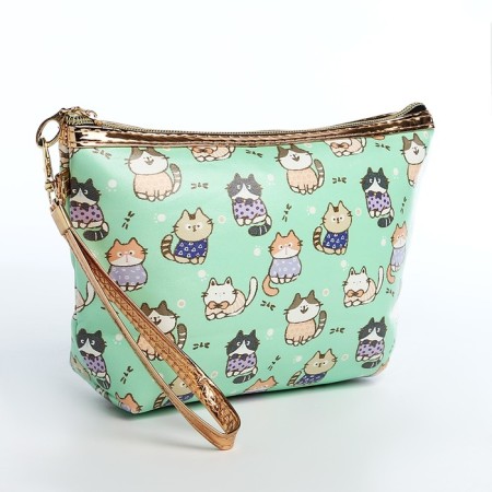 Lightning cosmetic bag, brown color