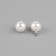 A set of buttons on the leg, d = 10 mm, 5 pcs, pearly/silver color