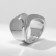 Ring Metal "Trend" concave, mini, silver color, size 17