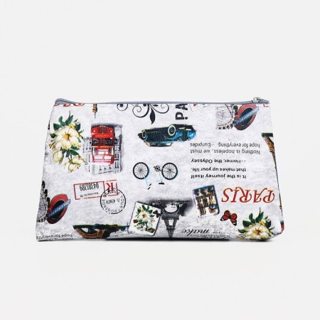 Lightning cosmetic bag, gray color-1