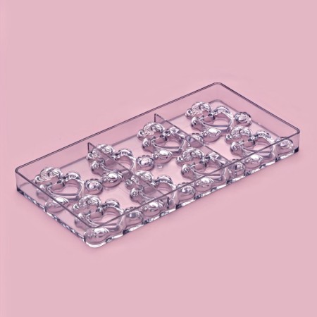 Form for chocolate and sweets 28 × 14 cm "Bear in love", 8 cells-3