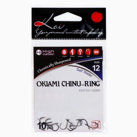Hooks KOI Okiami Chinu-Ring, BN color, No. 12/0.5, 10 pcs.
