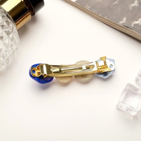 Halfish hair clip "Grosso" bead, 1.7x7 cm-1