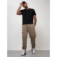 Cargo jeans, size 48, beige color