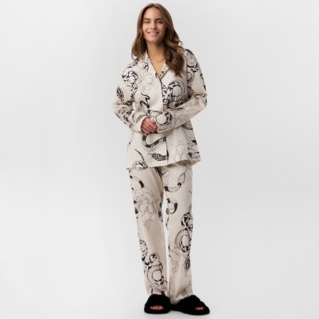 PAZHAMA Women's KAFTAN "Snake", r.52-54, beige-3
