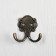 Hook furniture tundra TKD022, two -rod, bronze