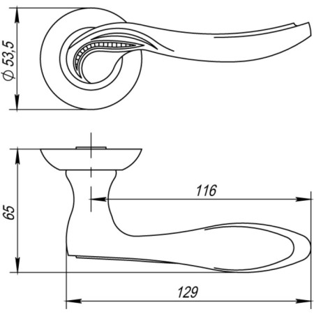 Separate handle Punto Arfa TL CF-17, Coffee color-1
