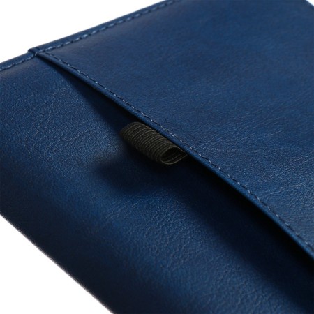 The diary is low, A5 160 sheets, leatherette, DEVENTE. Klint, a solid cover with foam rubber, pocket, lies, block 70, blue-6