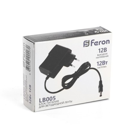 Electronic transformer for 12 W LED tape, Feron, LB005, 1A, 12 W-2