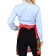 Khokhloma apron, souvenir, with a pocket and a towel