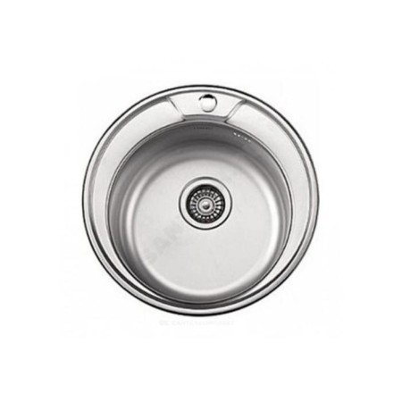 Ledeme L64949 kitchen washing, mortise, stainless steel, d = 490 mm, siphon, chrome