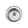 Ledeme L64949 kitchen washing, mortise, stainless steel, d = 490 mm, siphon, chrome