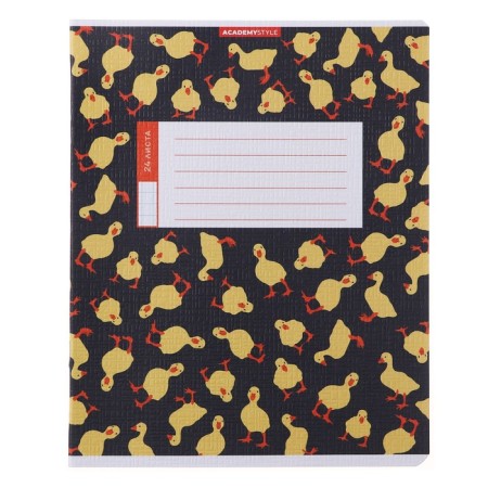 Notebook of 24 sheets in the cage "Ducklings", cover coated cardboard, text, block 60g/m2, mix-4