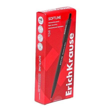 Mechanical pencil Erichkrause "Softline", NV, Grifel D = 0.9 mm, black, in the box-4