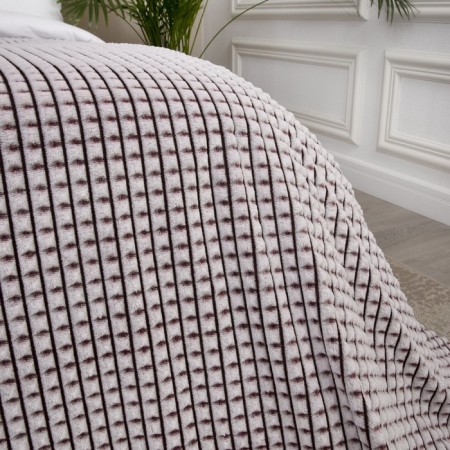 Plaid was valid "cubes", size 220x240 cm, burgundy color-2