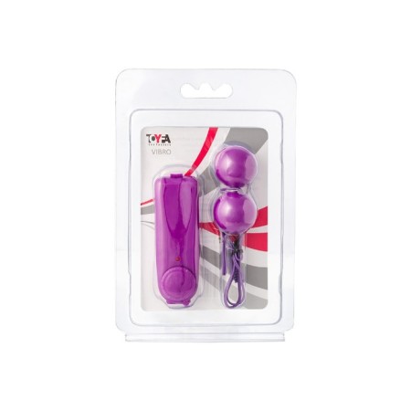 Vaginal balls with vibration Toyfa, ABS plastic, purple, 12.2 cm-3