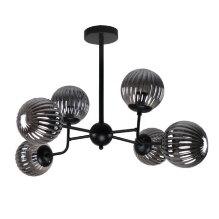 Lamp ceiling Economy light 20114/6BK SM, 6x60W, E27, 50x65x65 cm, black color black