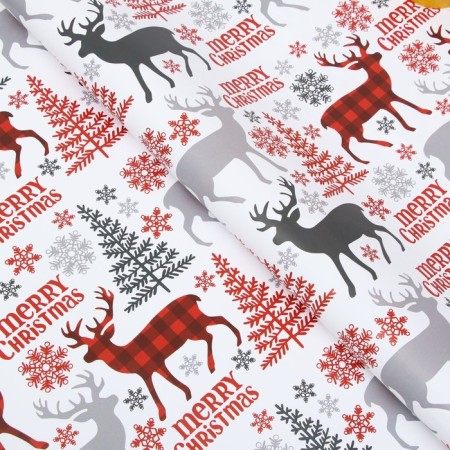 Glossy packaging paper "New Year's house", 70 x 100 cm, 1 sheet-2