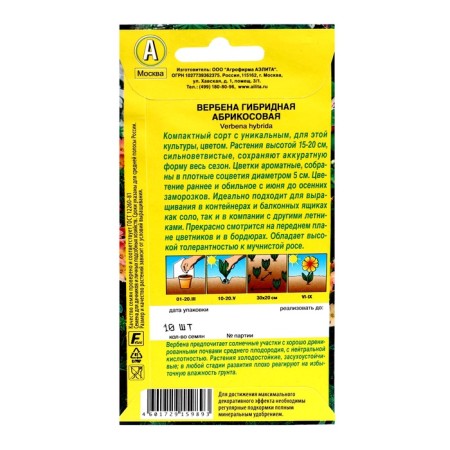 Verbena flowers "apricot", c/p, 10 pcs-1