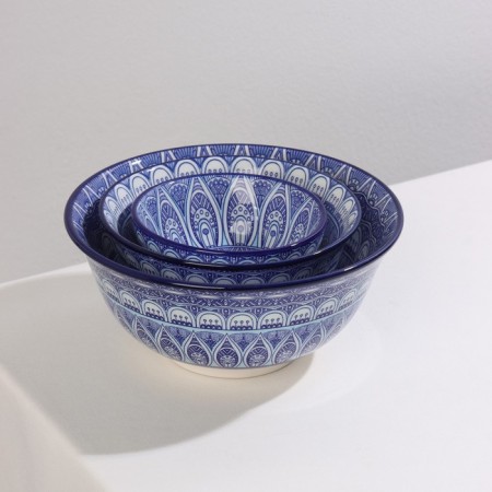 Boronnik ceramic shade "Mavlon", 350 ml, d = 12.5 cm, blue color-6