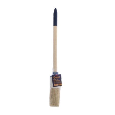Round tundra, natural bristles, wooden handle, No. 4, 25 mm-4