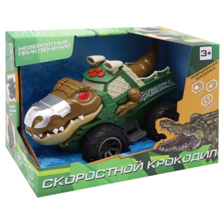 Inertial Funky Toys "Green Crocodile", with light and sound-1