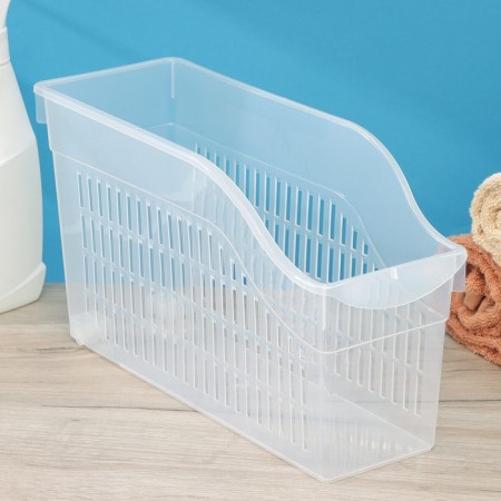 Storage container on wheels Ricco, 6 l, 35.5 × 13 × 20 cm, with a handle, transparent-2