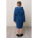 A robe for a boy with a hood, height 128 cm, blue, Makra