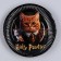 Disposable paper plate "Happy Birthday", magic cat, 18 cm