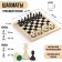 Chess Grandmaster, tournament 43x43 cm, Plastic figures, King H-10 cm, Pig H = 4.5 cm