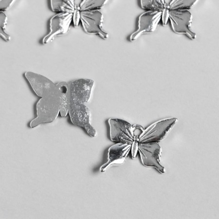 Decor for creativity Metal "Butterfly" silver 1.7x1.4 cm