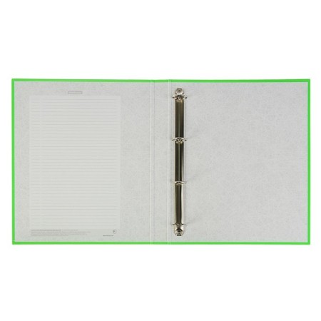 Folder on 4 rings A4, Erichkrause Neon, 35 mm, 1750 microns, laminated, solid cover, green-1