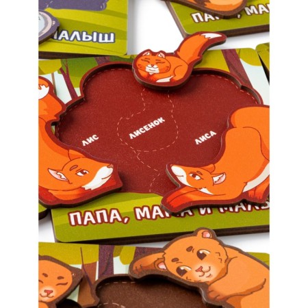 Sorter "Mom, dad and baby", forest, 20 details-4