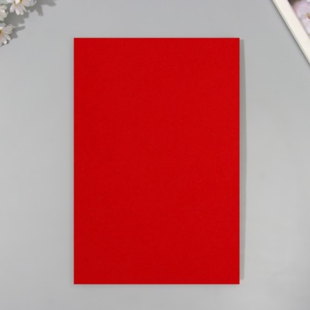 Set of hard felt (5 sheets) 1 mm 20x30 cm, red-2