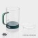 Mug - glass “slot”, 400 ml, 11.5 × 8 × 12.2 cm