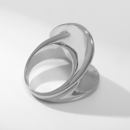 Ring Metal "Trend" wave, color silver, size 16-3