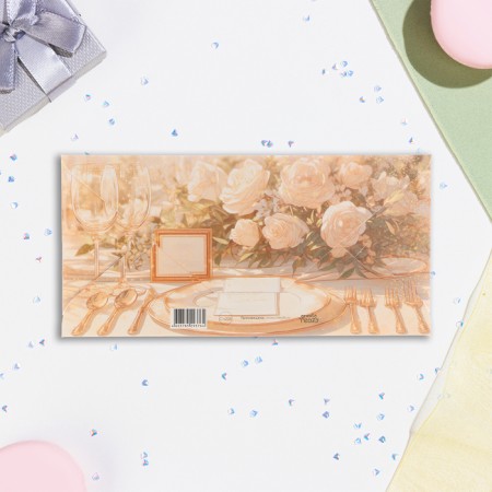 Money envelope "Happy Wedding Day!" Festive table, 16.5 x 8 cm-2