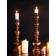 Summary Metal for 1 candle "Hermeta" aged bronze 13.5x13.5x36.5 cm