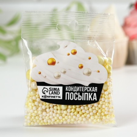 Sprinking confectionery soft: yellow, white, 50 g.-2