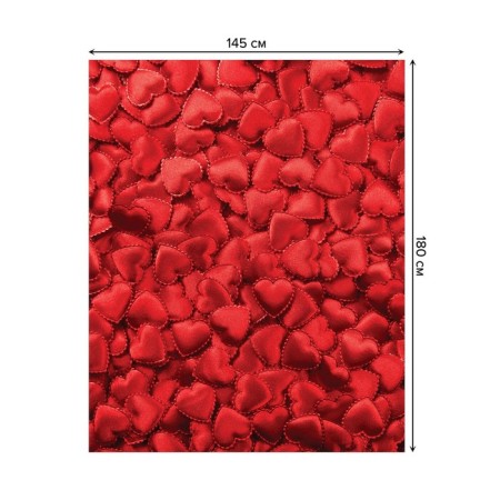 The tablecloth "openwork hearts", rectangular, Saten, size 145x180 cm-1
