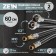 Flexible eyeliner for the Zein mixer, fiber-neong, 1/2 ", M10, 60 cm, set 2 pcs, black