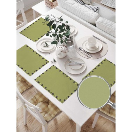 Set of napkins for setting the table "Oliva", rectangular, size 32x46 cm, 4 pcs-1