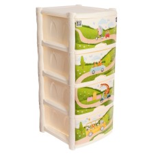 Children's chest of drawers Lalababy Play with Busy Animals, 4 boxes