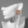Earrings Metal "interweaving" thread, color gold